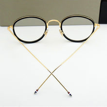 Carica l&#39;immagine nel visualizzatore di Gallery, High Quality Round Shaped Acetate TB905 Glasses Frame Men Retro Eyeglasses Women Myopia Reading Oculos De Grau With Original Box