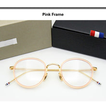 Carica l&#39;immagine nel visualizzatore di Gallery, High Quality Round Shaped Acetate TB905 Glasses Frame Men Retro Eyeglasses Women Myopia Reading Oculos De Grau With Original Box
