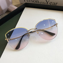 Load image into Gallery viewer, High Quality Sexy Elegant Woman Rimless Sunglasses Lady Metal Cat Eye Shades  Wine Red Sun Glasses Female zonnebril dames