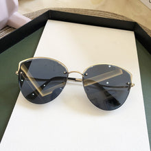 Load image into Gallery viewer, High Quality Sexy Elegant Woman Rimless Sunglasses Lady Metal Cat Eye Shades  Wine Red Sun Glasses Female zonnebril dames