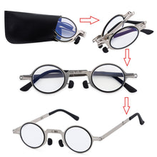 Load image into Gallery viewer, High-Quality Spring Hinge Compact Foldable Presbyopia Glasses Blue Light Blocking Readers Reading Glasses with Case