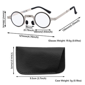 High-Quality Spring Hinge Compact Foldable Presbyopia Glasses Blue Light Blocking Readers Reading Glasses with Case