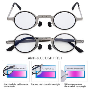 High-Quality Spring Hinge Compact Foldable Presbyopia Glasses Blue Light Blocking Readers Reading Glasses with Case