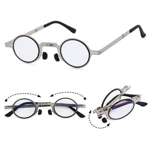 High-Quality Spring Hinge Compact Foldable Presbyopia Glasses Blue Light Blocking Readers Reading Glasses with Case