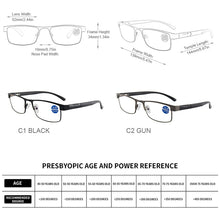 Load image into Gallery viewer, Stainless steel Reading Glasses Men Women Presbyopic Eyeglasses Business Hyperopia Anti Blue Light Eyewear