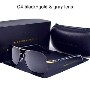 Sunglasses Men Polarized UV400 Driving Sun Glasses Mens Vintage Anti-glare Sunglass 2023 okulary oculos With Box