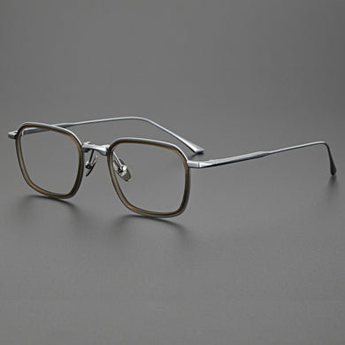 Titanium glasses frame men vintage square optical eyewear Myopia reading women prescription clear eyeglasses
