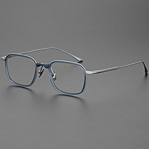 Titanium glasses frame men vintage square optical eyewear Myopia reading women prescription clear eyeglasses