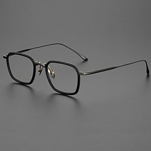 Titanium glasses frame men vintage square optical eyewear Myopia reading women prescription clear eyeglasses