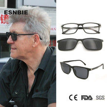 Load image into Gallery viewer, Ultem Eyeglasses Frame Men Snap-On Magnet Sunglasses Polarized Clip On Glasses Square Women Myopia Frame Mens