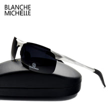 Load image into Gallery viewer, High Quality Ultra-Light Aluminum Magnesium Sport Sunglasses Polarized Men UV400 Rectangle Gold Outdoor Driving Sun Glasses