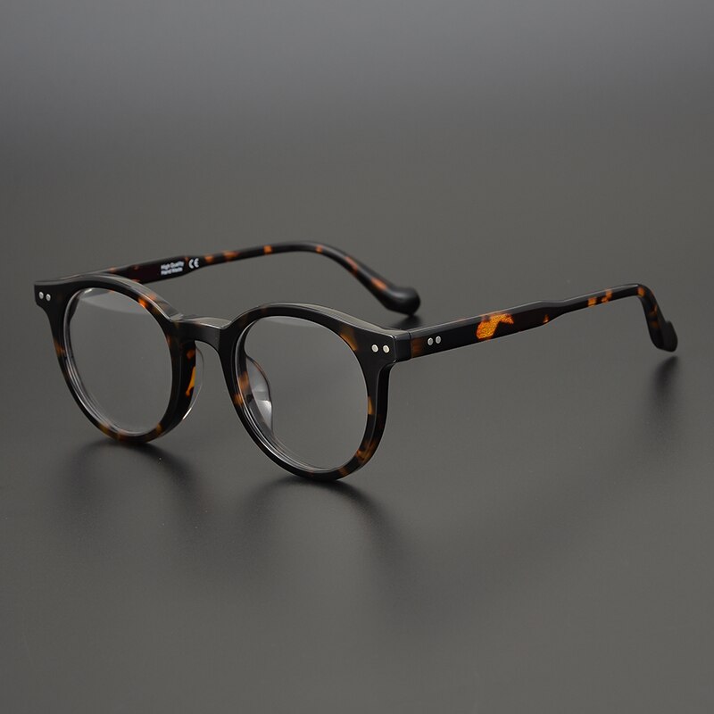 High Quality Vintage Round Acetate Glasses Frame Men Women  Retro Circle Prescription Eyeglasses Myopia Optical Eyewear