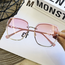 Load image into Gallery viewer, Women Rimless Square Sunglasses 2023 Brand Designer Sun Glasses Vintage Shades Female Pink Eyewear Gafas De Sol