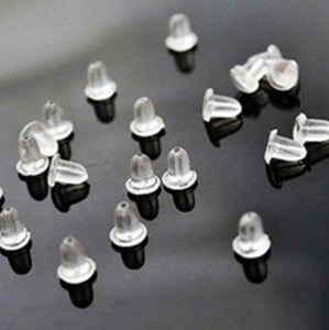High Quality d001. 100 / Lot Earrings Jewelry Accessories Bullet Plastic Ear Plugging / Blocked, Earring Back, Diy