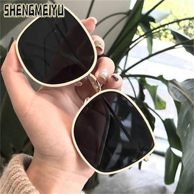 women's Oval Cat Eye Sunglasses Lady Metal Rimless shades  Sunglasses Female Driving Glasses zonnebril dames
