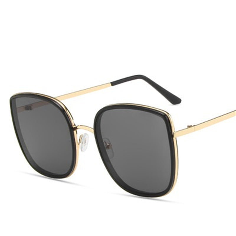 women's Oval Cat Eye Sunglasses Lady Metal Rimless shades  Sunglasses Female Driving Glasses zonnebril dames