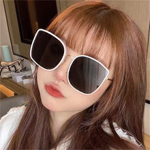 Load image into Gallery viewer, women&#39;s Oval Cat Eye Sunglasses Lady Metal Rimless shades  Sunglasses Female Driving Glasses zonnebril dames