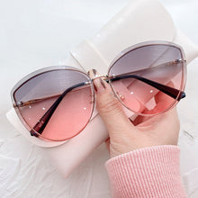 Carica l'immagine nel visualizzatore di Gallery, High Quality women's Oval Rimless Sunglasses Lady Metal Cay Eye Shades for Women Driving Glasses Sonnenbrille zonnebril dames