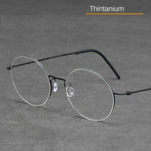 Load image into Gallery viewer, High Quatity Denmark Brand Designer Glasses Frame Pure Titanium Round Eyewear Eyeglasses Men Woman Prescription Optical Lenses
