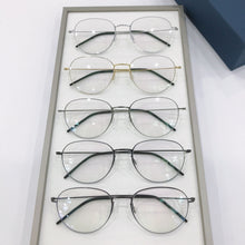 Load image into Gallery viewer, High Quatity Denmark Brand Eyeglasses Men Pure Titanium Myopia Glasses Frame Men&#39;s Screwless Ultralight Round Eyewear Oval Lens