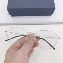Load image into Gallery viewer, High Quatity Denmark Brand Eyeglasses Men Pure Titanium Myopia Glasses Frame Men&#39;s Screwless Ultralight Round Eyewear Oval Lens