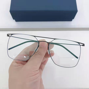 High Quatity Denmark Brand Eyeglasses Myopia Glasses Frame Men's Screwless Ultralight Double Beam Pure Titanium Square Eyewear