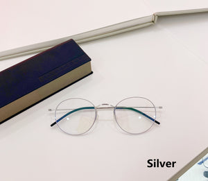 High Quatity Denmark Brand Myopia Glasses eyeglasses Frame Men's Screwless Ultralight  Round Gold Wire Pure Titanium frame