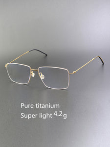 High Quatity Denmark Brand Myopia Pure Titanium Screwless design Glasses Frame Men's Ultralight Square frame