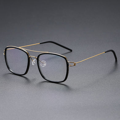 High Quatity Denmark Brand Square Lightweight Pure Titanium Myopia Glasses Frame Men's Woman Screwless Ultralight Optical Lense
