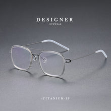 Load image into Gallery viewer, High Quatity Denmark Brand Square Lightweight Pure Titanium Myopia Glasses Frame Men&#39;s Woman Screwless Ultralight Optical Lense
