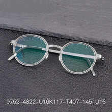 Load image into Gallery viewer, High Quatity Denmark Brand Super Light Pure Titanium Myopia Retro Round Glasses Frame Men&#39;s Screwless Ultralight Optical Lenses
