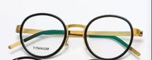 Load image into Gallery viewer, High Quatity Denmark Brand Super Light Pure Titanium Myopia Retro Round Glasses Frame Men&#39;s Screwless Ultralight Optical Lenses