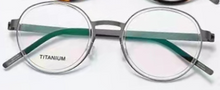 Load image into Gallery viewer, High Quatity Denmark Brand Super Light Pure Titanium Myopia Retro Round Glasses Frame Men&#39;s Screwless Ultralight Optical Lenses