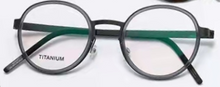 Load image into Gallery viewer, High Quatity Denmark Brand Super Light Pure Titanium Myopia Retro Round Glasses Frame Men&#39;s Screwless Ultralight Optical Lenses