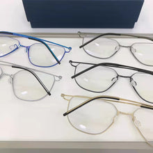 Load image into Gallery viewer, High Quatity Denmark Brand Super light Pure Titanium Myopia Square Glasses Frame Men&#39;s Screwless Ultralight Optical Lenses