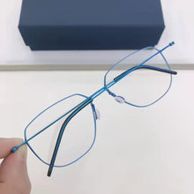 Load image into Gallery viewer, High Quatity Denmark Brand Super light Pure Titanium Myopia Square Glasses Frame Men&#39;s Screwless Ultralight Optical Lenses