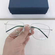 Load image into Gallery viewer, High Quatity Denmark Brand Super light Pure Titanium Myopia Square Glasses Frame Men&#39;s Screwless Ultralight Optical Lenses