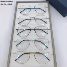 Load image into Gallery viewer, High Quatity Denmark Brand Super light Pure Titanium Myopia Square Glasses Frame Men&#39;s Screwless Ultralight Optical Lenses
