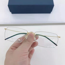 Carica l&#39;immagine nel visualizzatore di Gallery, Occhiali di alta qualità Danimarca marca titanio puro miopia occhiali quadrati montatura da uomo occhiali senza viti lenti ottiche ultraleggere