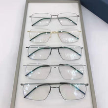 Load image into Gallery viewer, High Quatity Eyewear Denmark Brand Pure Titanium Myopia Square Glasses Frame Men Screwless Eyeglasses Ultralight Optical Lenses