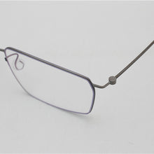 Carica l&#39;immagine nel visualizzatore di Gallery, Occhiali di alta qualità Danimarca marca titanio puro miopia occhiali quadrati montatura da uomo occhiali senza viti lenti ottiche ultraleggere