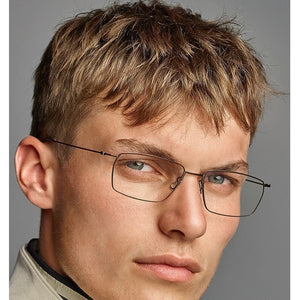 High Quatity Eyewear Denmark Brand Pure Titanium Myopia Square Glasses Frame Men Screwless Eyeglasses Ultralight Optical Lenses