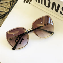 Load image into Gallery viewer, High Qulity women&#39;s Rimless Square Sunglasses Metal 2023 shades  Sexy Sunglasses Female Ladies Brown Eyewear