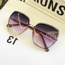 Load image into Gallery viewer, High Qulity women&#39;s Rimless Square Sunglasses Metal 2023 shades  Sexy Sunglasses Female Ladies Brown Eyewear