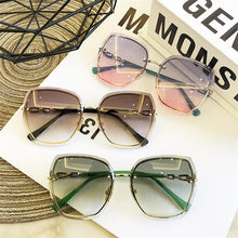 Load image into Gallery viewer, High Qulity women&#39;s Rimless Square Sunglasses Metal 2023 shades  Sexy Sunglasses Female Ladies Brown Eyewear