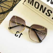 Load image into Gallery viewer, High Qulity women&#39;s Rimless Square Sunglasses Metal 2023 shades  Sexy Sunglasses Female Ladies Brown Eyewear
