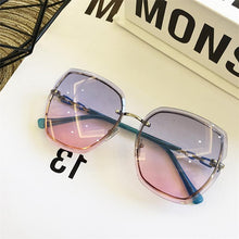 Load image into Gallery viewer, High Qulity women&#39;s Rimless Square Sunglasses Metal 2023 shades  Sexy Sunglasses Female Ladies Brown Eyewear