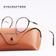 Load image into Gallery viewer, High-end Ultra Lightweight TR90+Stainless Steel Eyeglass Frames Mens Womens Retro Vintage Round Clear Lens Eyeglasses Frame