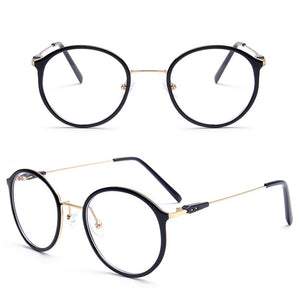 High-end Ultra Lightweight TR90+Stainless Steel Eyeglass Frames Mens Womens Retro Vintage Round Clear Lens Eyeglasses Frame