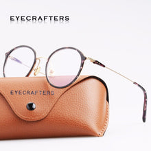 Load image into Gallery viewer, High-end Ultra Lightweight TR90+Stainless Steel Eyeglass Frames Mens Womens Retro Vintage Round Clear Lens Eyeglasses Frame